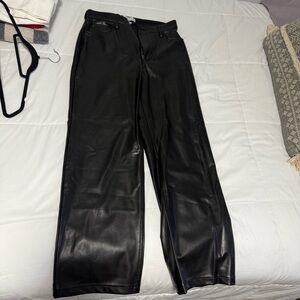 Abercrombie & Fitch Black Leather Curve Love Pants
